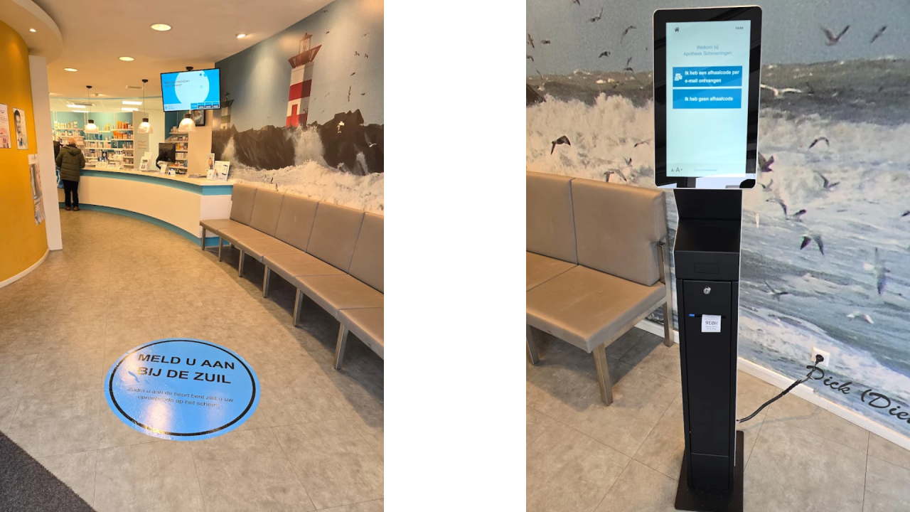 Efficient queue management system with Pharmacom